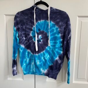 Central Park West tie dye hoodie sweater small